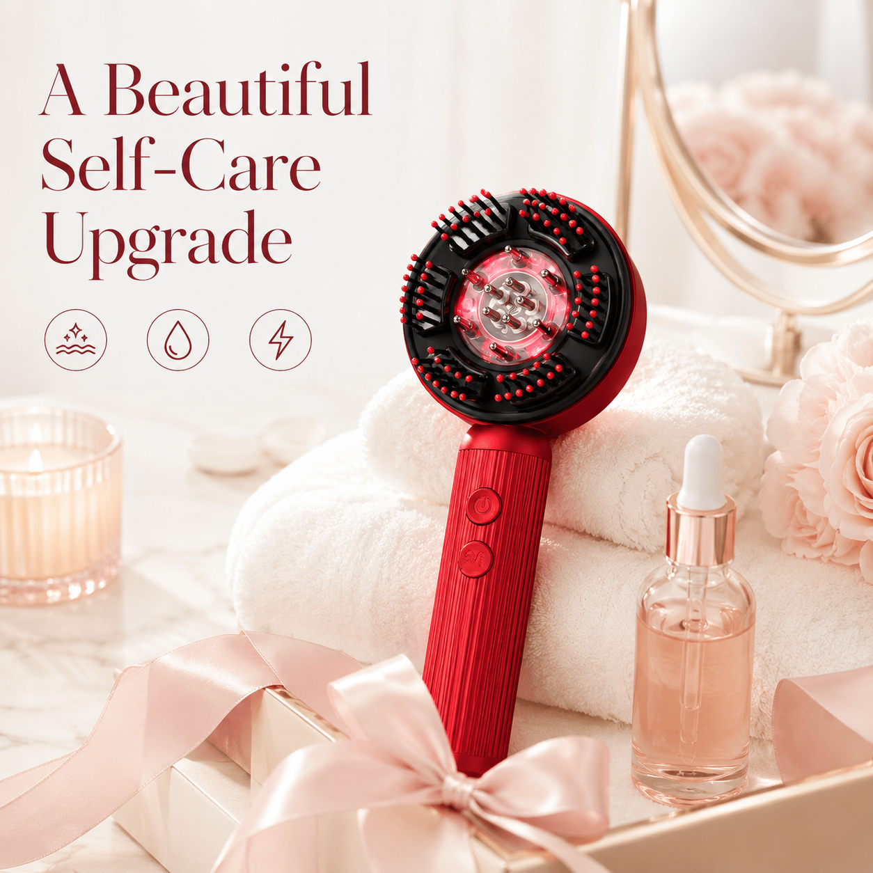LED Scalp Care Massage Brush & Applicator