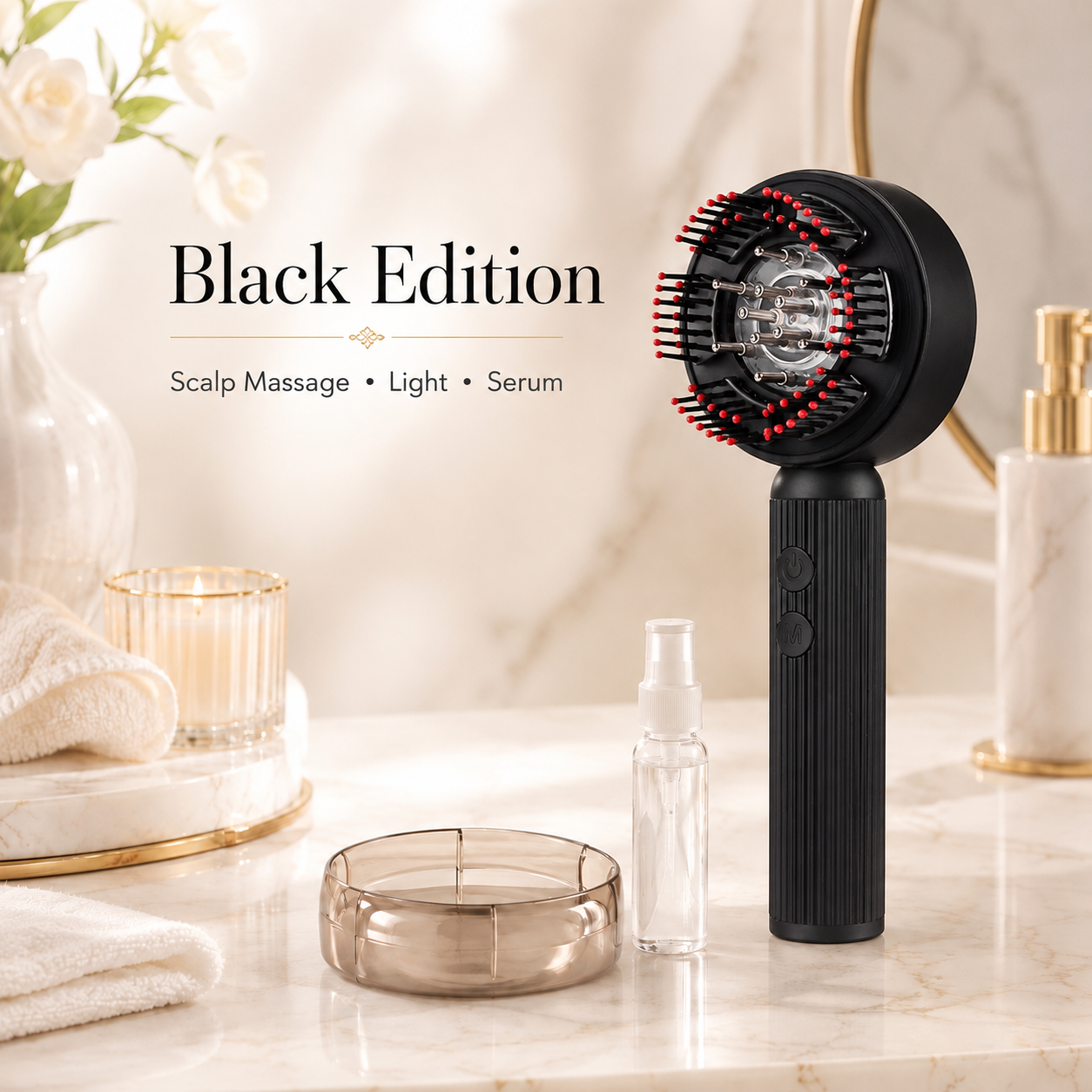 LED Scalp Care Massage Brush & Applicator