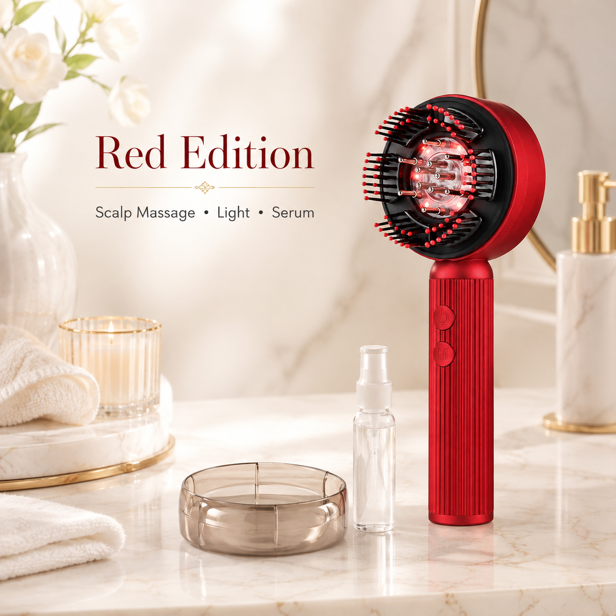 LED Scalp Care Massage Brush & Applicator