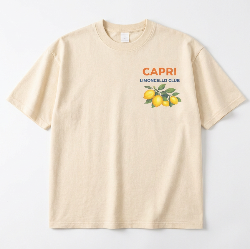 Capri Member Club - Vintage Washed T-Shirt – High Weight 100% Cotton Streetwear